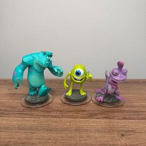 Disney‎ Infinity Monsters Inc Pixar Figures Lot (3pc) Randall Sully Mike